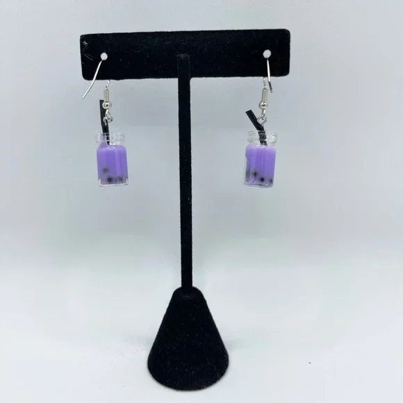 3 for $20 Purple Boba Tea Acrylic Dangle Earrings “You Pick 3” - Picture 6 of 6
